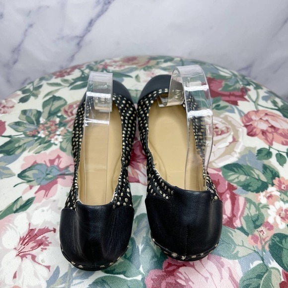 BLACK Saks Fifth Avenue | Black Polka Dot Ballet Flats | Sz 7 - Picture 7 of 14